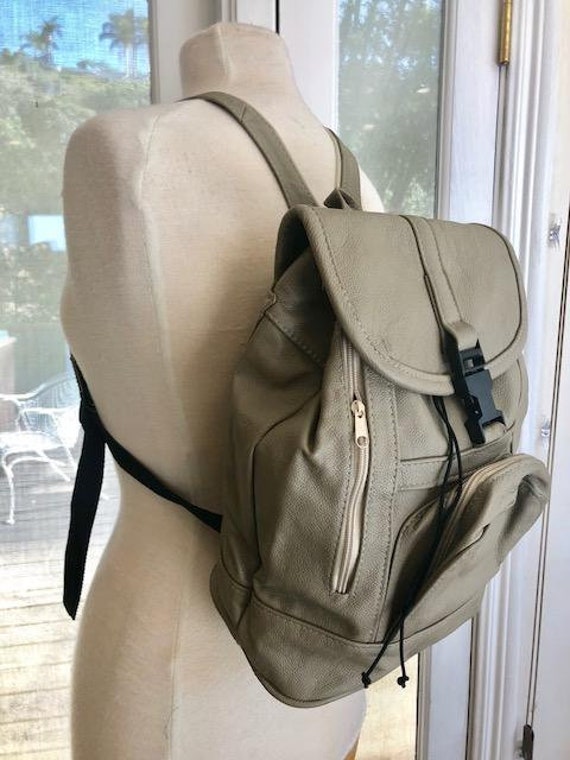 Backpack bag, Leather backpack,Shoulder Bag, tan,… - image 6