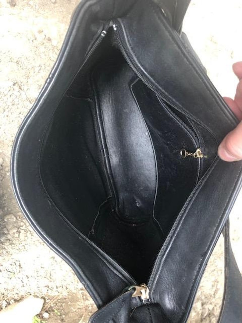 Coach leather pursebag Erickson 4169 USA Black Leather | Etsy