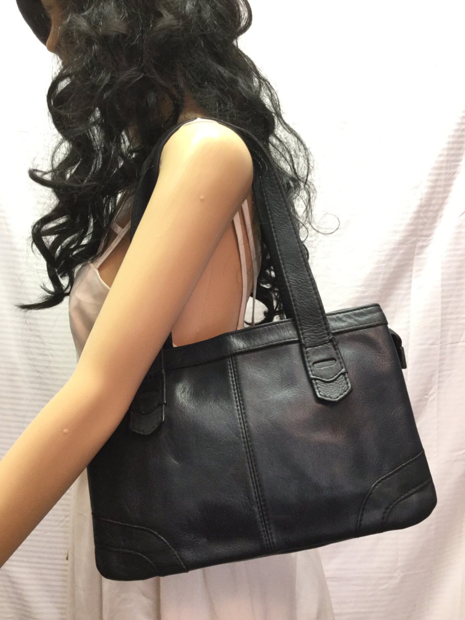 Ganson Leather Tote Bag Purseblue Leather Bags Purses Etsy