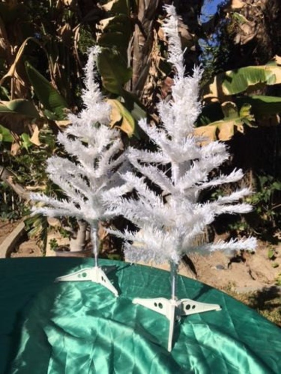 Lot Of 10 24 White Mini Christmas Trees Minitature Lot Of 10 24 White Mini Christmas Trees Minitature