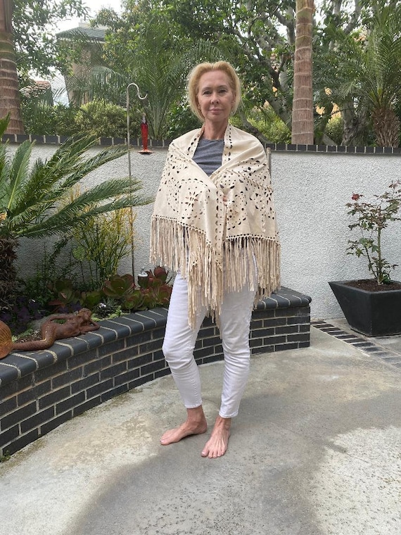 Cream sales shawl wrap