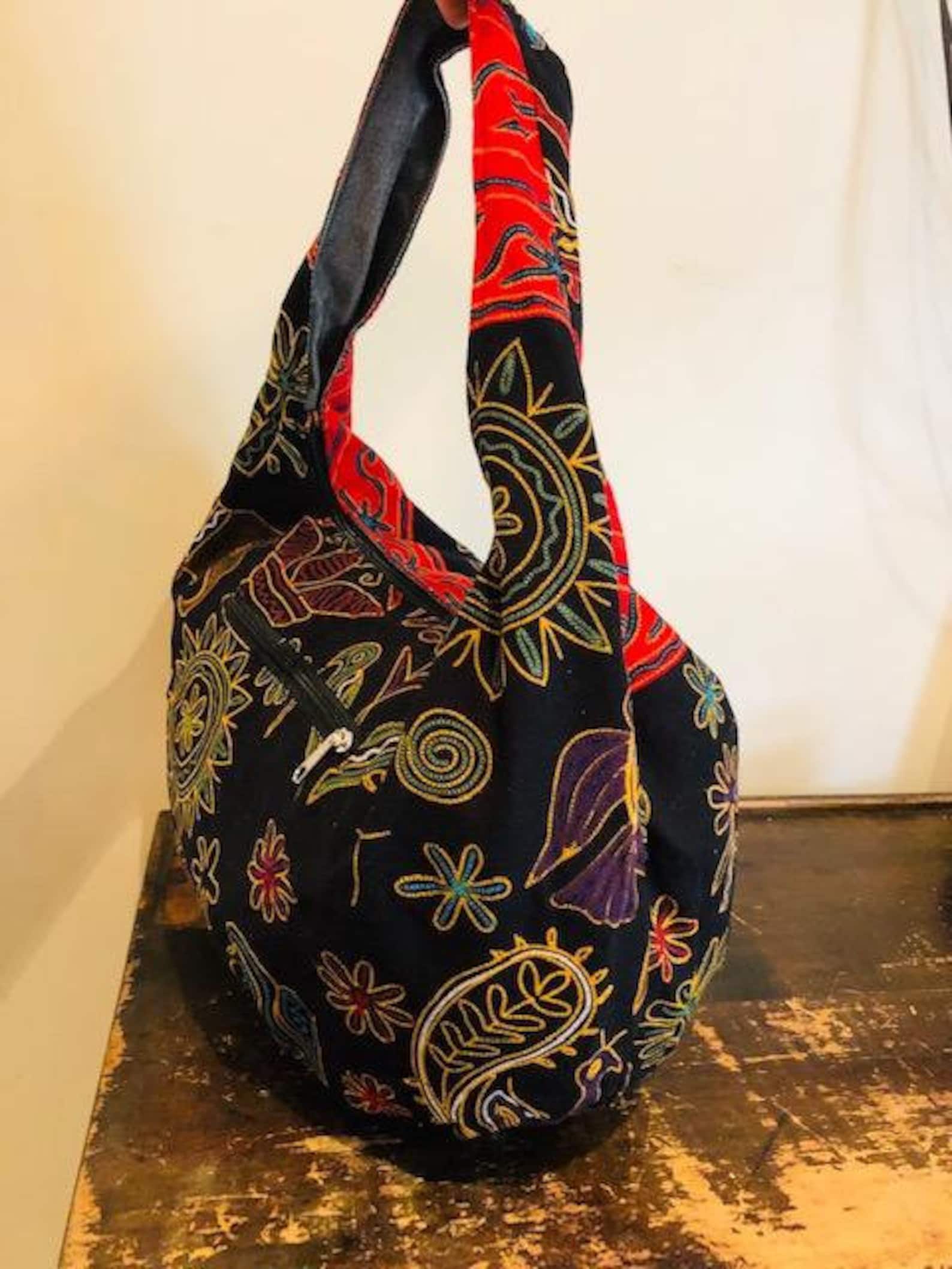 Large Cotton Hobo Bagshoulder Bagpurseboho Etsy