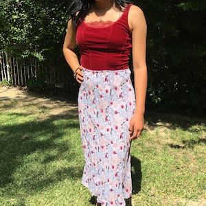 Lavender summer skirt, Rose skirt,small,S,skirt,pink,Lavender,Gray
