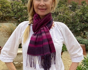 Dillards soft Purple Pink scarf, purple,wrap, scarf, Pink and Purple, Fringed