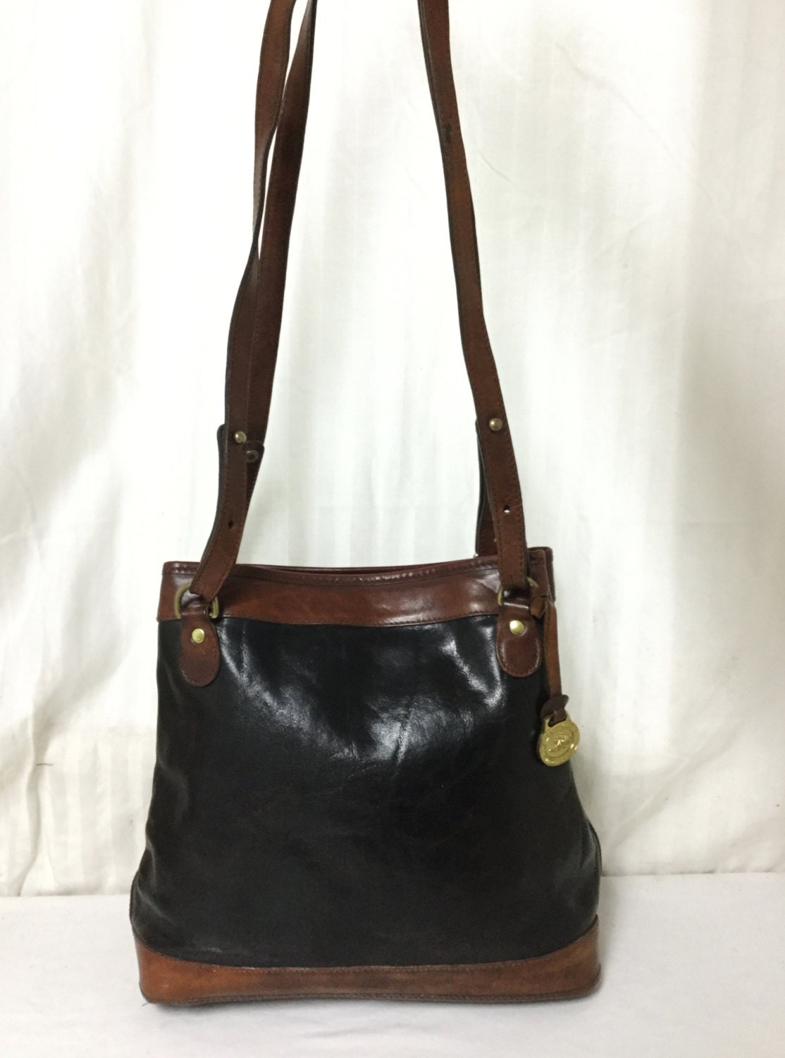 Brahmin leather purseBags purses Leather Purse Black Brown | Etsy