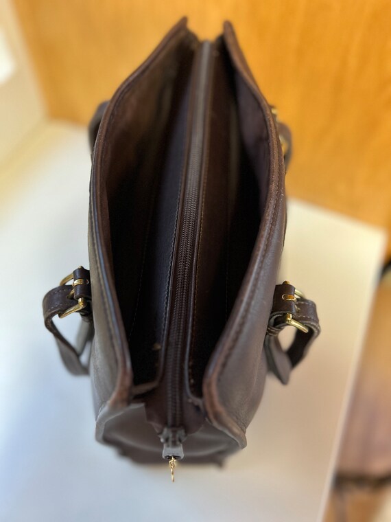 Jack George’s, Large brown leather tote bag, Docu… - image 4
