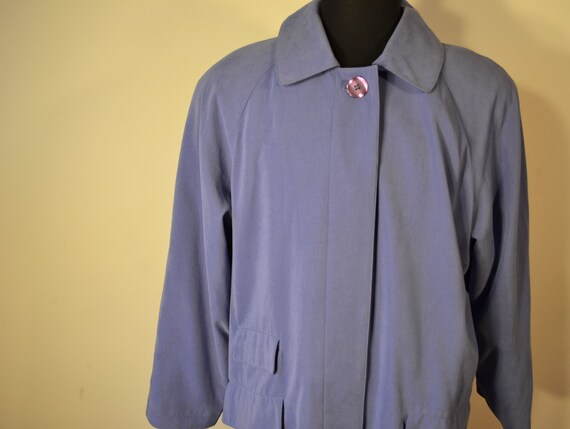 Valerie Stevens, Lavender coat,Micro Suede ,Trenc… - image 4