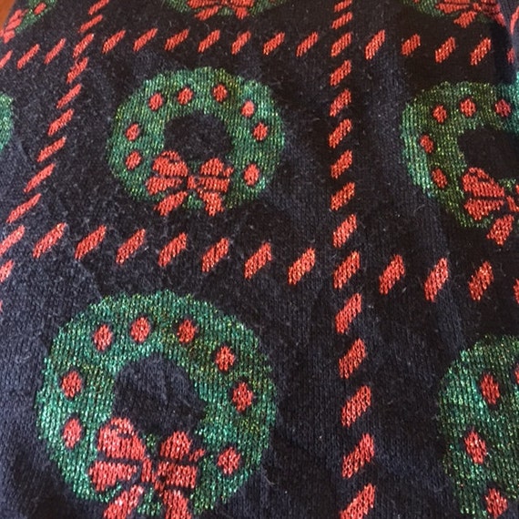 Ugly Christmas sweater, knit sweater, XL, green, … - image 4