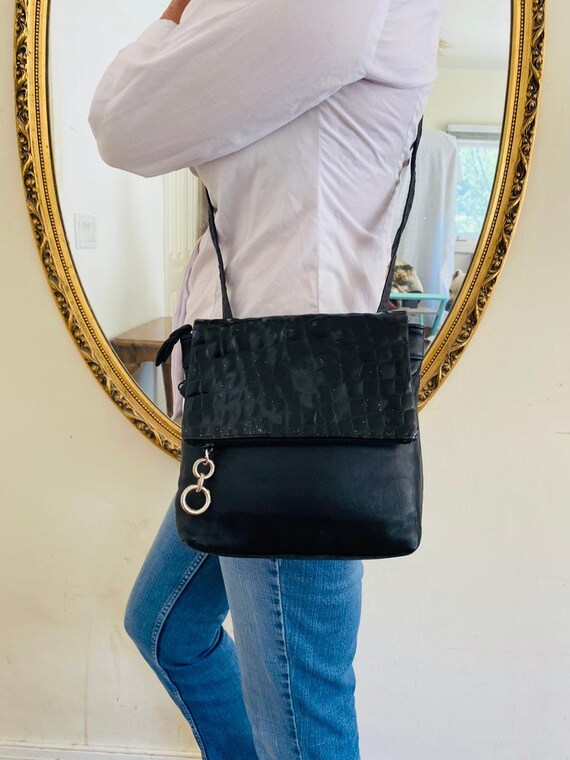 Marlene Gains, Black Leather Purse,tarzana , Cross Body