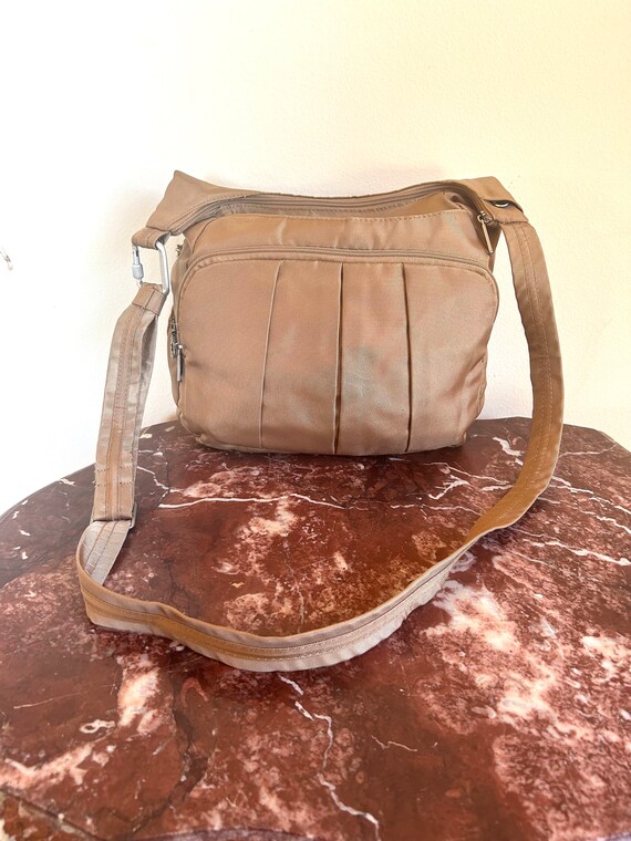 Travelon Khaki Tan Organizer Purse, Cross Body,shoulder Bag