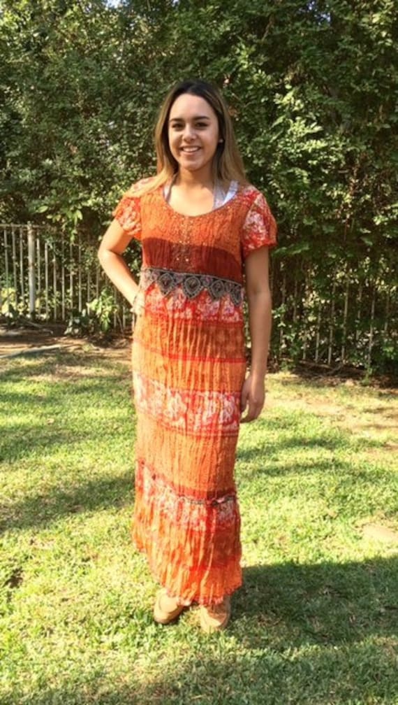 mata traders maxi dress Maxi Wrap Dress Pink Floral - Fair Trade Dresses