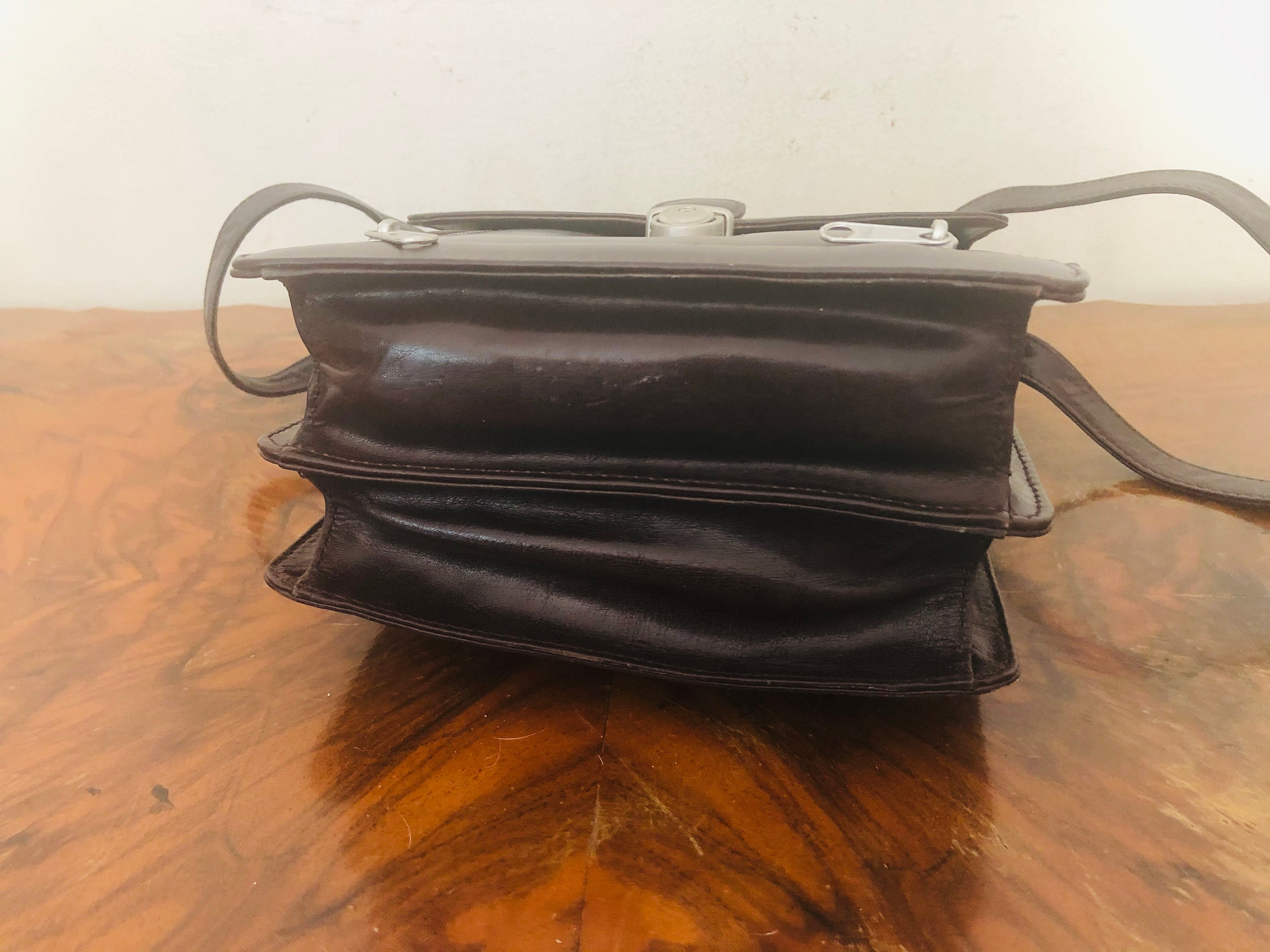 Brown Leather Messenger Bag Organizer Bag Mans Bag Etsy
