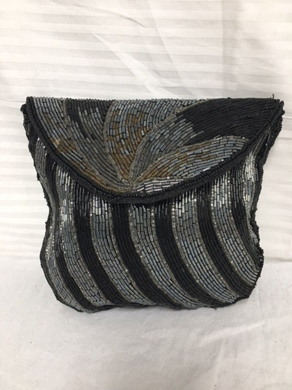 Art deco clutch,beaded clutch,purse,formal purse,… - image 1