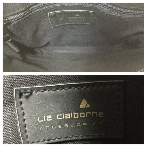 Liz Claiborne Black purse,faux leather,bag, Shoul… - image 4