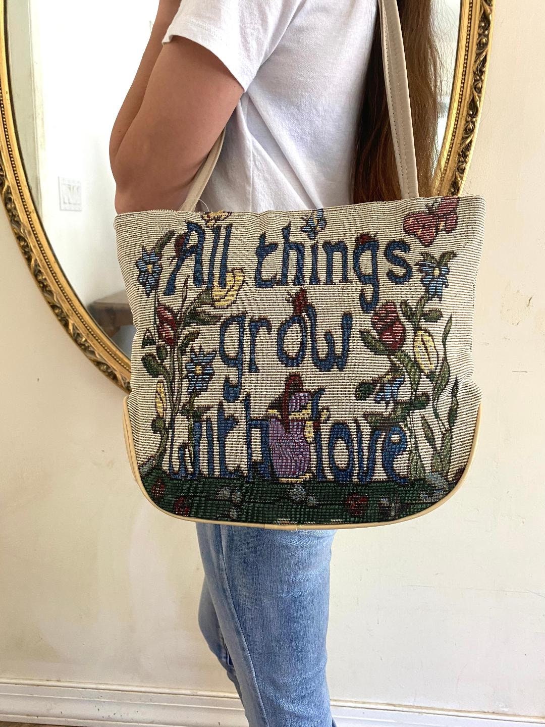 All Things Grow With Love, Tapestry Purse, Shoulder Bag,bags