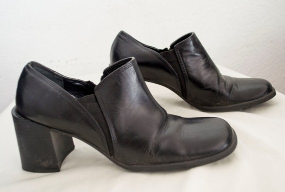 Bakers Black Genuine Leather Ankle Boots Size 8.5… - image 3