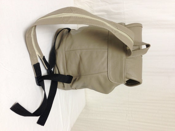 Backpack bag, Leather backpack,Shoulder Bag, tan,… - image 5