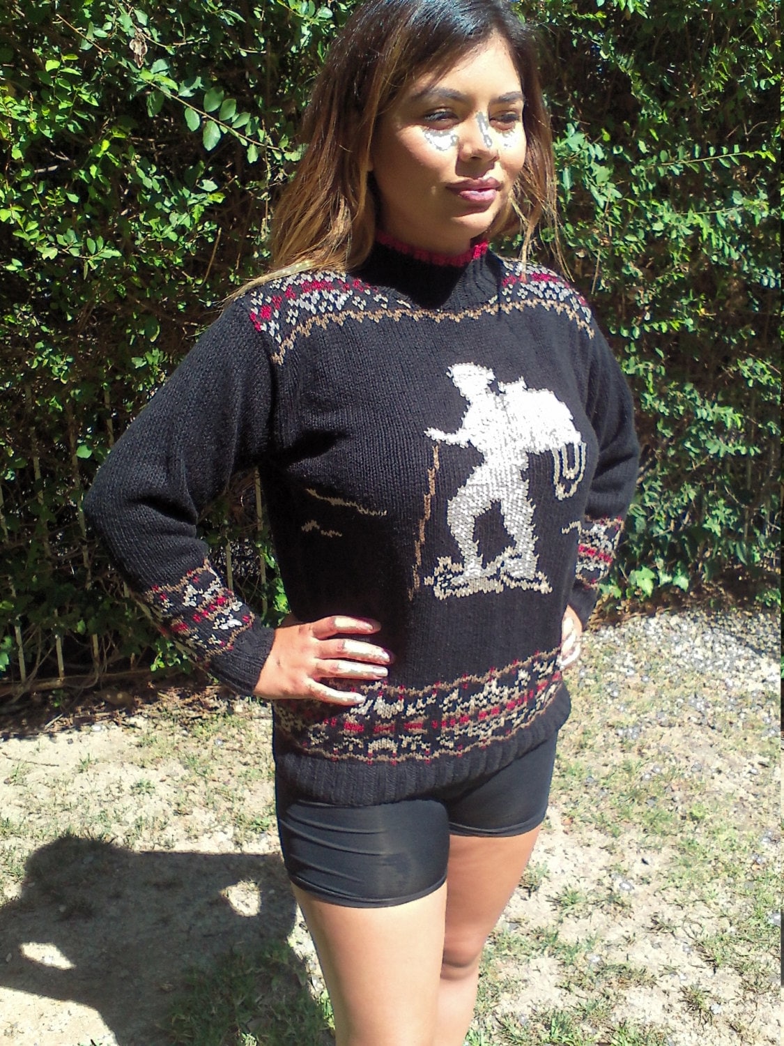 トップス 1980s Eddie Bauer cotton knit sweater Vintage Eddie Bauer Knit Sweater mens Extra Large Cream White