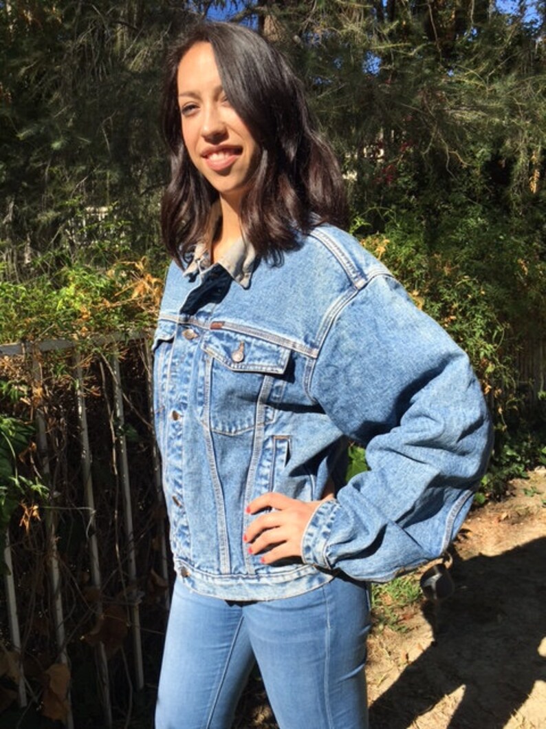 Peep jeans jean jacket denim jacket coat medium1980s | Etsy
