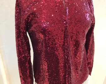 sparkly red jacket