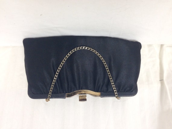 And'e, purse ,bag,Black, Handbag ,Gold Tone,1950s… - image 1
