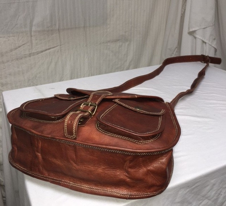 Cross Body Purse, brown leather, cross body, saddle bag purse, shoulder bag image 5