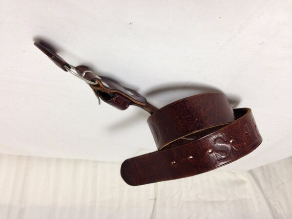 Guess,brown Leather Belt ,USA W/buckle, 28 display picture 3