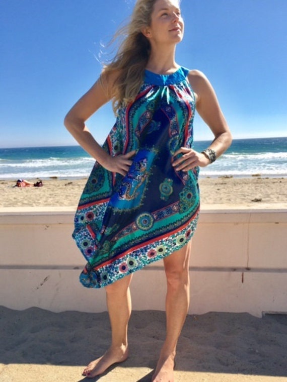 Asian dress,scarf dress, Asian scarf dress,silk sc