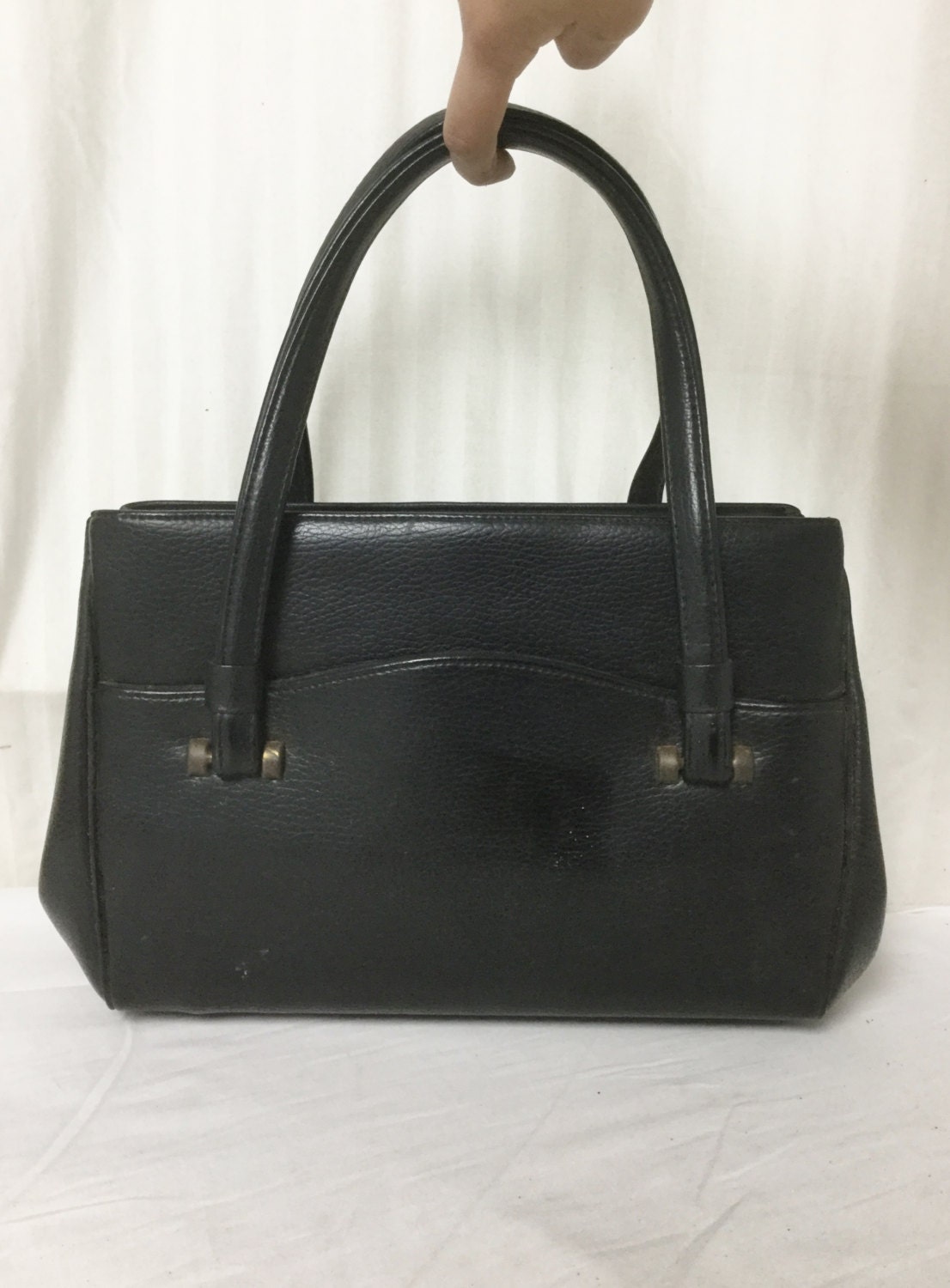 60s~ USA製 Vintage Material Remake Bag Vintage 60s 70s BURLINGTON Patchwork Leather Frame Bag