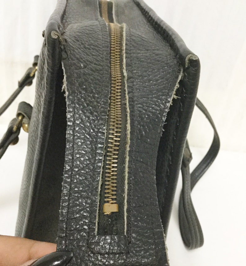 Vintage Leather Pursebag Black leatherShoulder Bag | Etsy