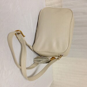 Courtenay leather purse, bag ,Tan, Bone ,Shoulder Bag, Bags purse, withTassel image 5