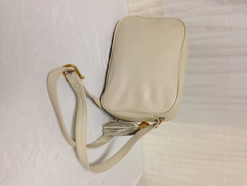Courtenay leather purse, bag ,Tan, Bone ,Shoulder Bag, Bags purse, withTassel image 5