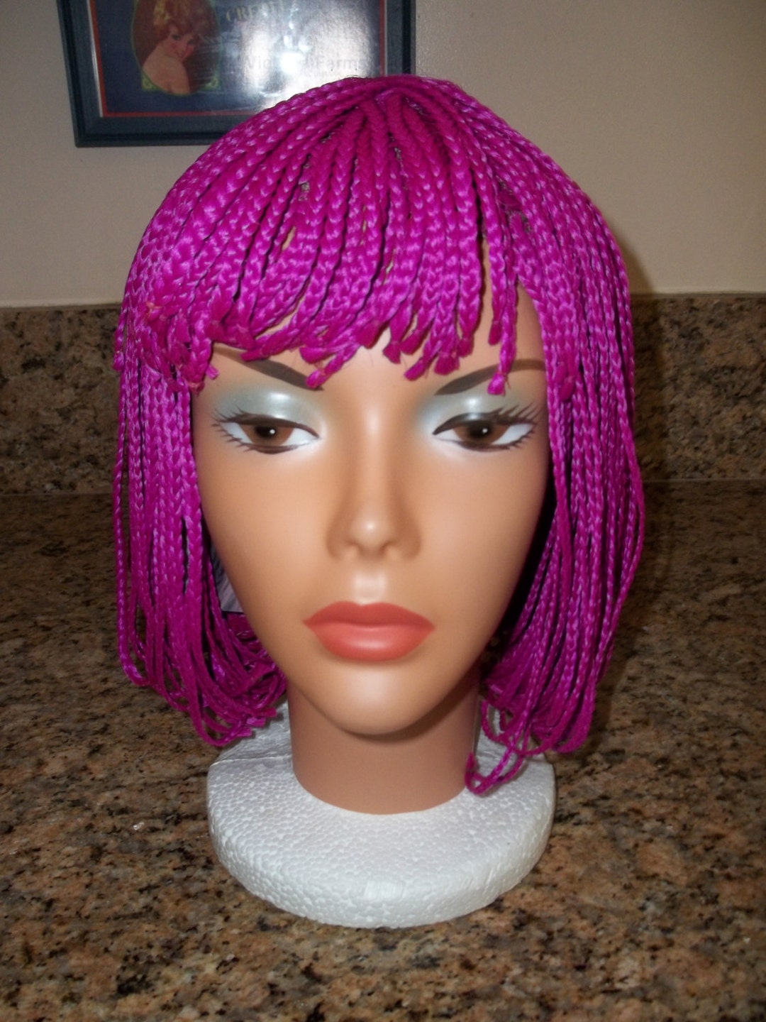 Purple Wig,braided Wig, Halloween Wig, Costume Wig ,synthetic Hair