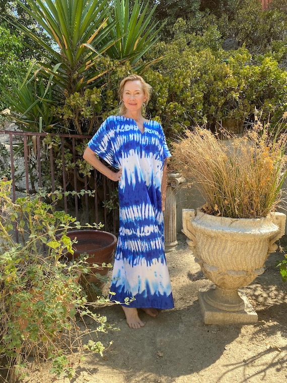 blue and white tie dye maxi dress Maxi Dress Blue and White Tie Dye  Eliony