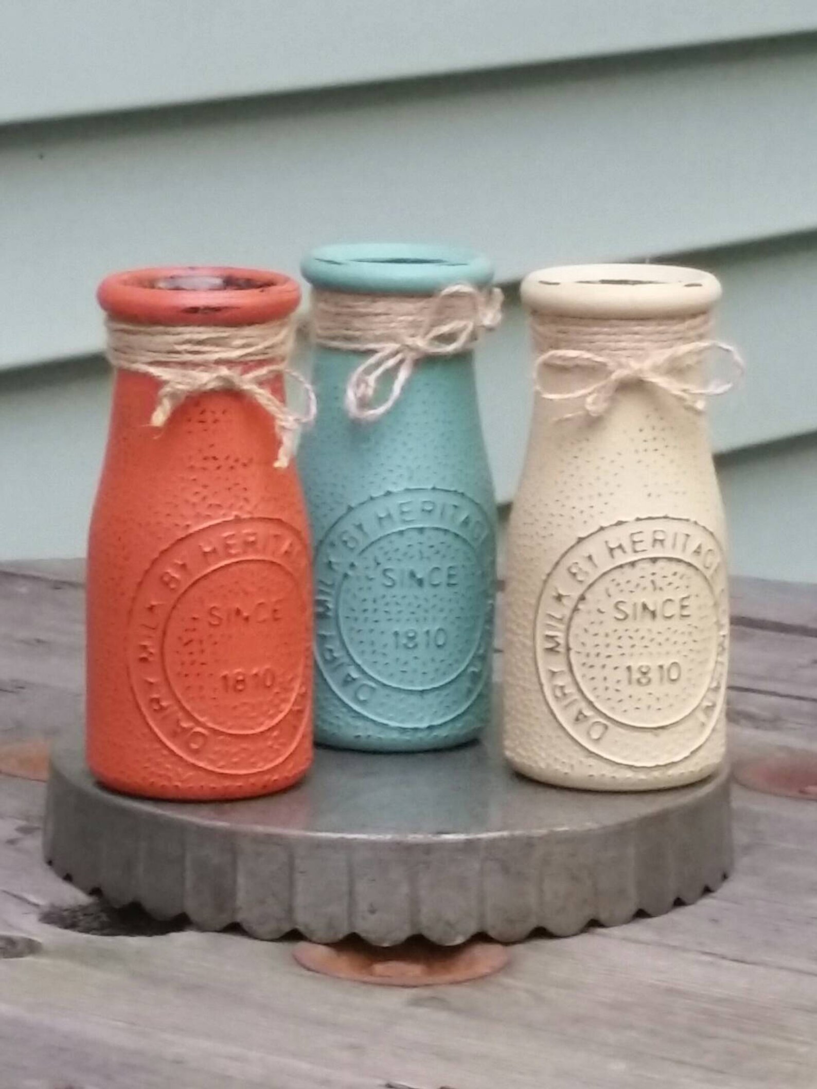 Milk Bottle Decor Fall Bottle Decor Milk Bottle Vase Vase Etsy