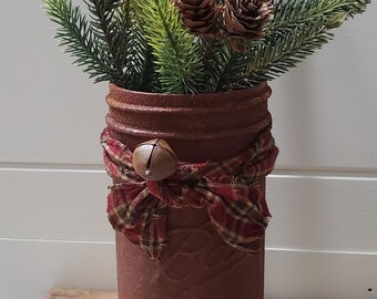 Christmas Pine Arrangement, Rustic Farmhouse Decor