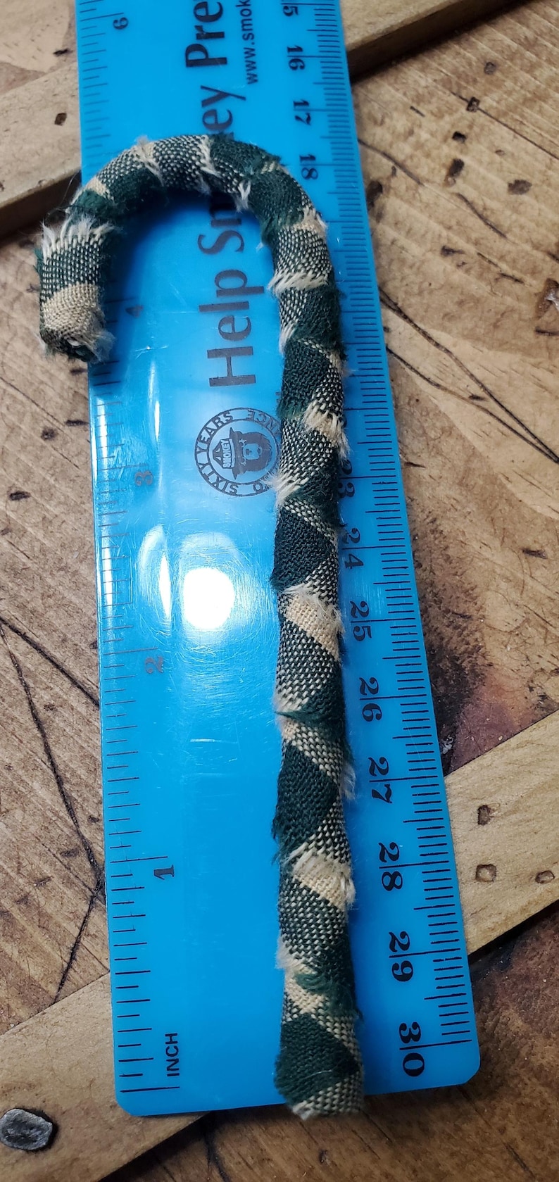 Candy Cane Ruler Primitive Fabric Candy Cane Ornaments: Rustic Christmas Tree Decor - Etsy