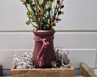 Fall Flower Milk Bottle Jar Arrangement – Rustic Farmhouse Decor