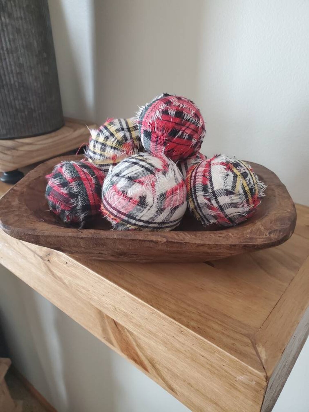 Bolas de trapo estilo granja: Rellenos rústicos para cuencos y jarrones,  juego de México