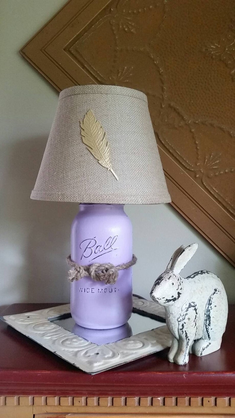 purple nursery lamp