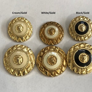 Vintage Designer Clothing Buttons With Lion Head