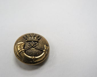 2 Bugles 1 set of 5 vintage 7//8/" Silver Metal Shank Fire Department Buttons