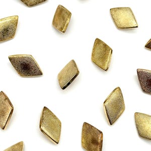 12 bottoni vintage con gambo a forma di carte da gioco - oro, 1" (25 mm) / articoli per cucito e artigianato / bottoni decorativi / (k2270)