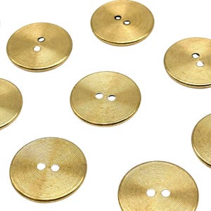 Vintage Gold Swirling Vortex Buttons: Vinyl Record Pattern, Set of 12