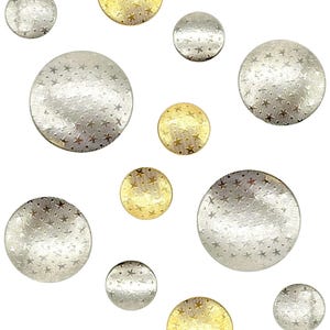 12 Pcs Vintage Star Shank Buttons: Gold & Silver Sewing Supplies