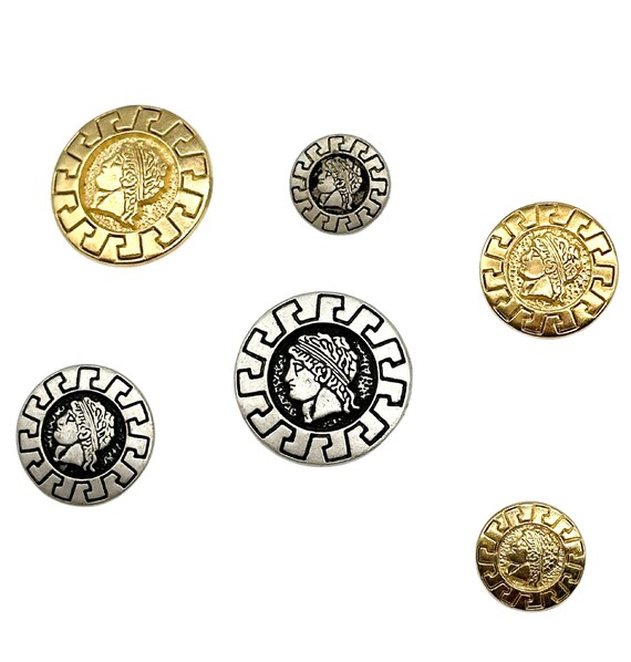 6 Pcs Vintage alexander the Great Metal Shank Buttons Crafting Sewing Supplies Clothing Buttons Decorative Button Unique K3888 Etsy Ireland