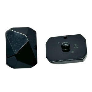 12 Vintage Black Abstract Art Nylon Shank Buttons: Sewing & Crafting