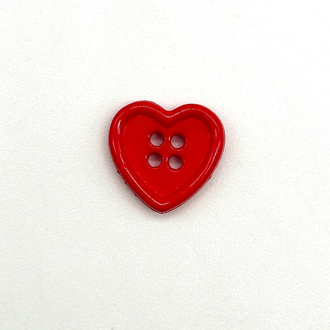 Vintage Red Heart Buttons: Nylon 4-hole Sewing Buttons, Set of 6 - Etsy