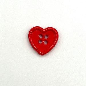 Vintage Red Heart Buttons: Nylon 4-hole Sewing Buttons, Set of 6 - Etsy