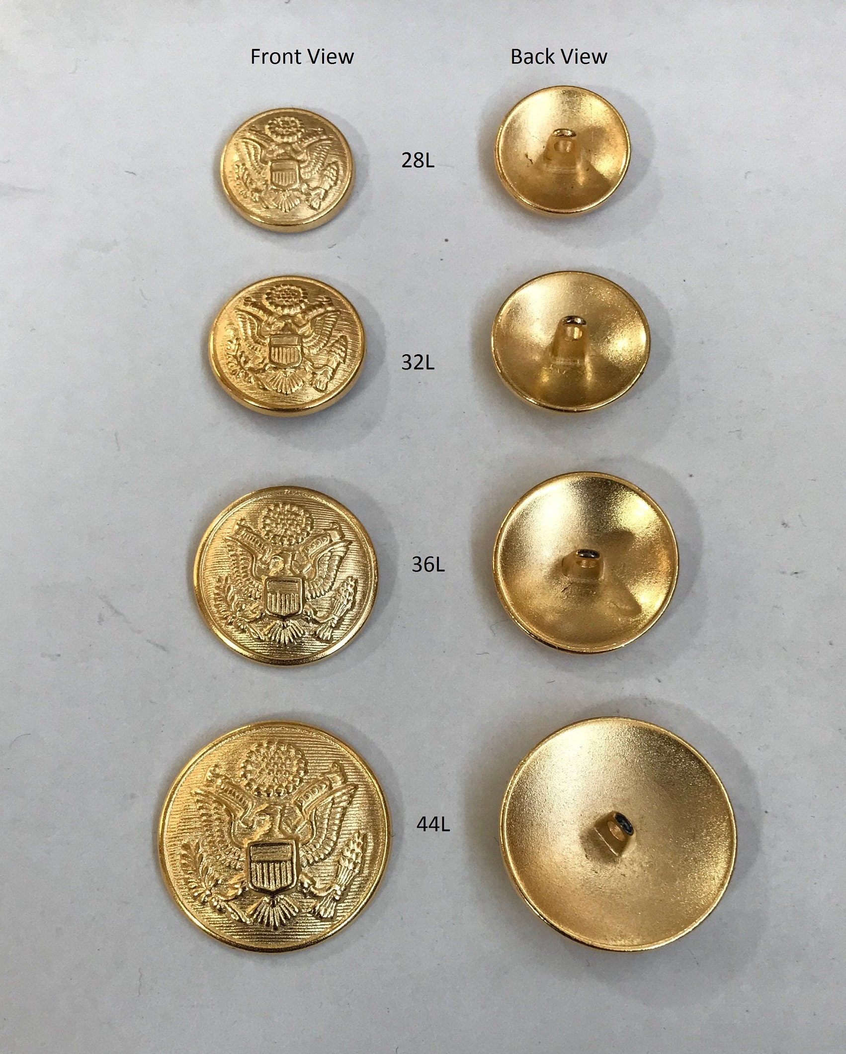 Gold and Black Metal Buttons — 183 Vintage Buttons